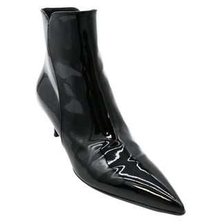 GIANVITO ROSSI | Black Patent Kitten Booties