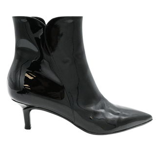 GIANVITO ROSSI | Black Patent Kitten Booties
