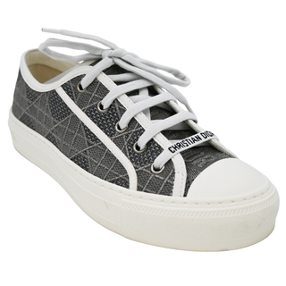 CHRISTIAN DIOR | Walk'N'Dior Gray Embroidered Cannage Sneakers