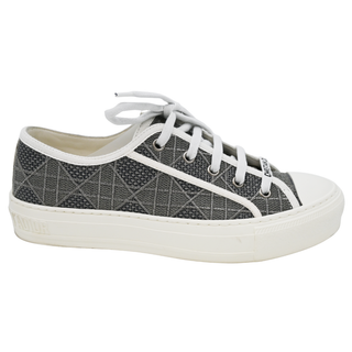 CHRISTIAN DIOR | Walk'N'Dior Gray Embroidered Cannage Sneakers