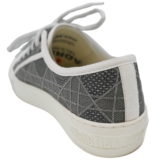 CHRISTIAN DIOR | Walk'N'Dior Gray Embroidered Cannage Sneakers