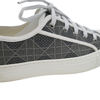 CHRISTIAN DIOR | Walk'N'Dior Gray Embroidered Cannage Sneakers