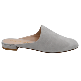 STUART WEITZMAN | Mulearky Light Gray Suede Mules