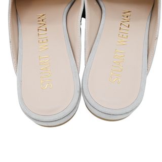 STUART WEITZMAN | Mulearky Light Gray Suede Mules