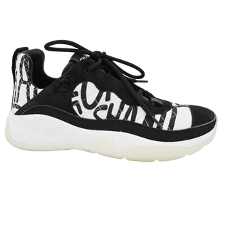CHANEL | Black & White Graphic Logo Sneakers