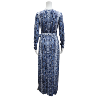 DVF | Julian Python Print Long Wrap Dress