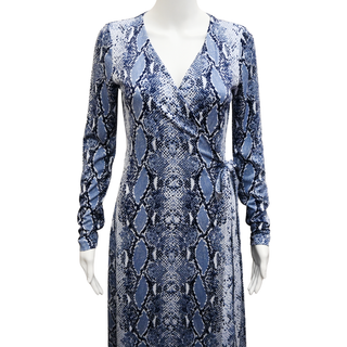 DVF | Julian Python Print Long Wrap Dress