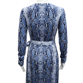 DVF | Julian Python Print Long Wrap Dress