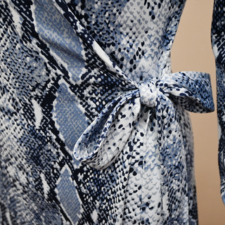 DVF | Julian Python Print Long Wrap Dress