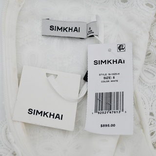 SIMKHAI | Joy White Lace Mini Dress
