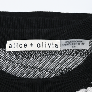 ALICE + OLIVIA | Connie Embellished Zebra Sweater