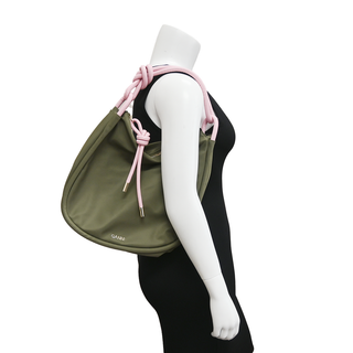 GANNI | Knot Kalamata Green Hobo Bag