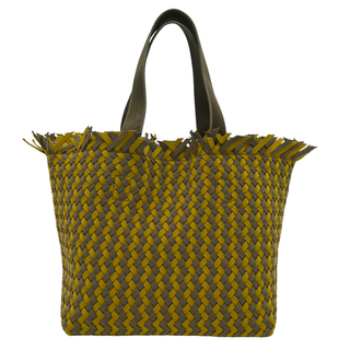 NAGHEDI | Havana Basketweave Palma Woven Tote Bag