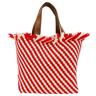 NAGHEDI | Havana Amalfi Red Woven Tote Bag