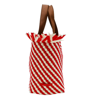 NAGHEDI | Havana Amalfi Red Woven Tote Bag