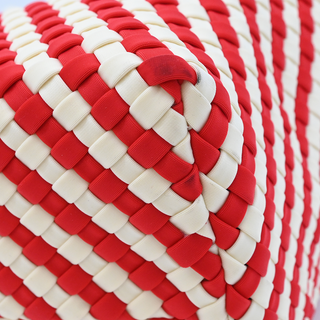 NAGHEDI | Havana Amalfi Red Woven Tote Bag