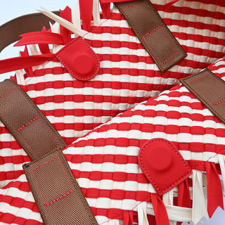 NAGHEDI | Havana Amalfi Red Woven Tote Bag