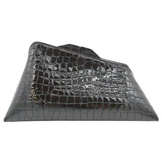THE ATTICO | ''8.30 PM'' Coffee Oversized Embossed Clutch