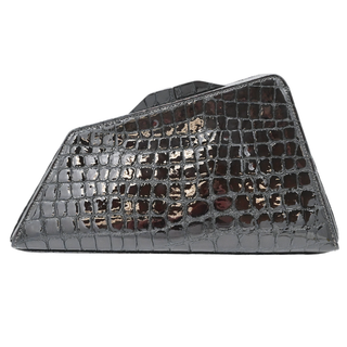 THE ATTICO | ''8.30 PM'' Coffee Oversized Embossed Clutch