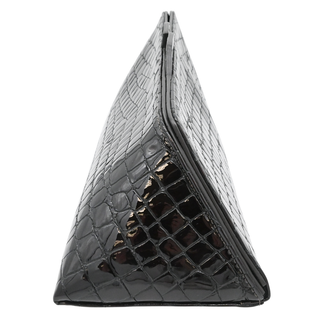 THE ATTICO | ''8.30 PM'' Coffee Oversized Embossed Clutch