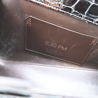 THE ATTICO | ''8.30 PM'' Coffee Oversized Embossed Clutch