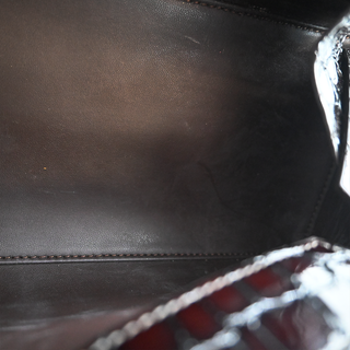 THE ATTICO | ''8.30 PM'' Coffee Oversized Embossed Clutch