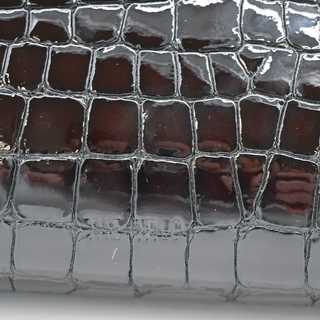 THE ATTICO | ''8.30 PM'' Coffee Oversized Embossed Clutch