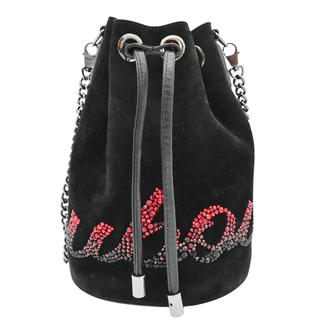 CHRISTIAN LOUBOUTIN | Marie Jane Embellished Suede Bucket Bag