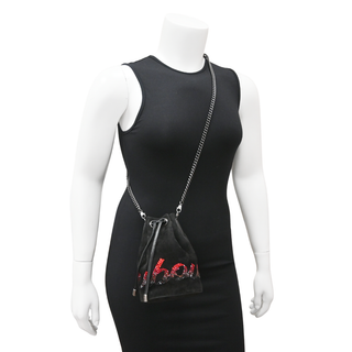 CHRISTIAN LOUBOUTIN | Marie Jane Embellished Suede Bucket Bag