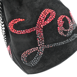 CHRISTIAN LOUBOUTIN | Marie Jane Embellished Suede Bucket Bag