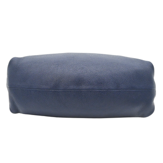 FERRAGAMO | Fanisa Navy Blue Pebbled Leather Hobo Bag