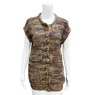 MISSONI | Multicolored Knit Short-Sleeve Cardigan