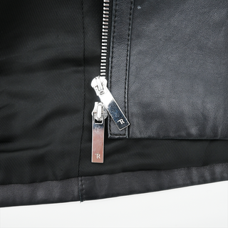 THE ROW | Black Lambskin Leather Zip Jacket
