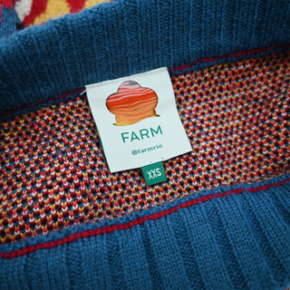 FARM RIO | Black Hearts Ikat Knit Mini Skirt