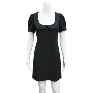 RED VALENTINO | Scoop Neck Collar Mini Dress
