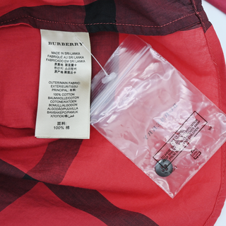 BURBERRY BRIT | Red & Black Nova Check Plaid Print Blouse