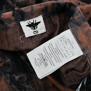 CHRISTIAN DIOR | Acid Wash Damask Denim Midi Skirt