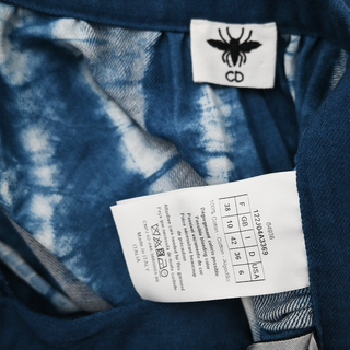 CHRISTIAN DIOR | Tie-Dye Blue Denim Midi Skirt
