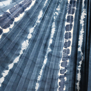 CHRISTIAN DIOR | Tie-Dye Blue Denim Midi Skirt