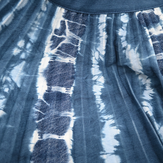 CHRISTIAN DIOR | Tie-Dye Blue Denim Midi Skirt