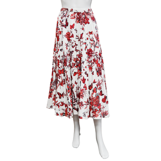CHRISTIAN DIOR | Floral Denim Midi Skirt