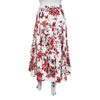 CHRISTIAN DIOR | Floral Denim Midi Skirt