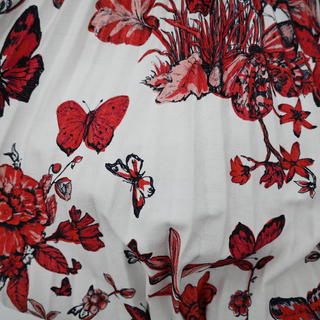 CHRISTIAN DIOR | Floral Denim Midi Skirt