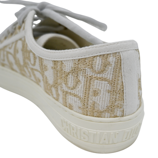 CHRISTIAN DIOR | Walk'N'Dior Gold Metallic Oblique Sneakers