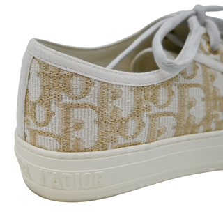 CHRISTIAN DIOR | Walk'N'Dior Gold Metallic Oblique Sneakers