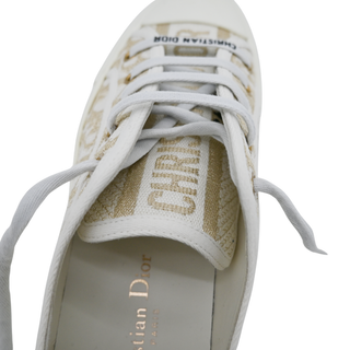 CHRISTIAN DIOR | Walk'N'Dior Gold Metallic Oblique Sneakers