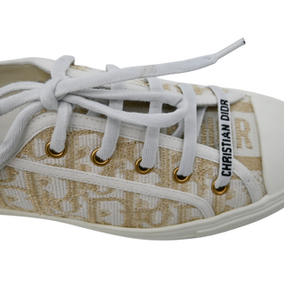 CHRISTIAN DIOR | Walk'N'Dior Gold Metallic Oblique Sneakers