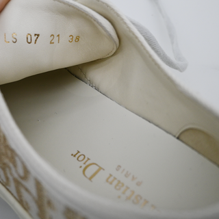 CHRISTIAN DIOR | Walk'N'Dior Gold Metallic Oblique Sneakers