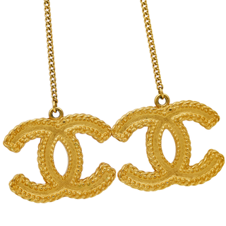 CHANEL | Matte Gold-Tone CC Drop Earrings