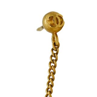 CHANEL | Matte Gold-Tone CC Drop Earrings